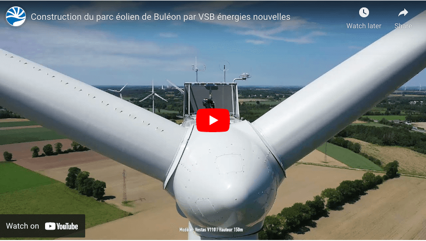 Construction du parc éolien de Buléon par VSB énergies nouvelles